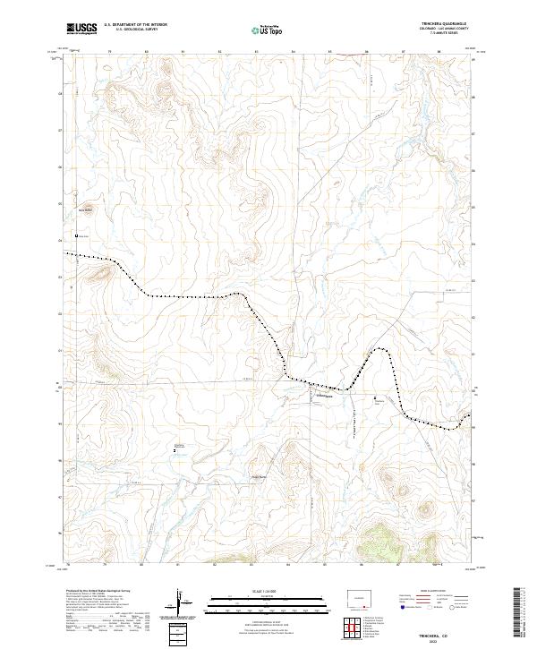 Trinchera 2022 topographic map thumbnail