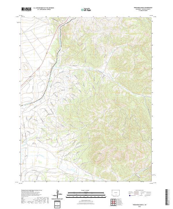 Trinchera Ranch 2022 topographic map thumbnail