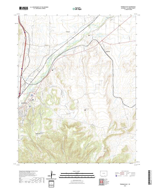 Trinidad East topographic map thumbnail