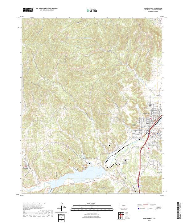 Trinidad West topographic map thumbnail