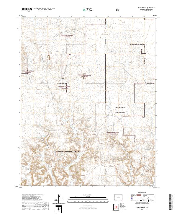 Tubs Springs topographic map thumbnail