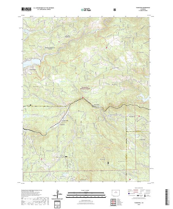 Tungsten 2022 topographic map thumbnail
