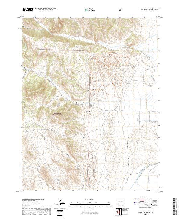 Twin Mountains SE topographic map thumbnail