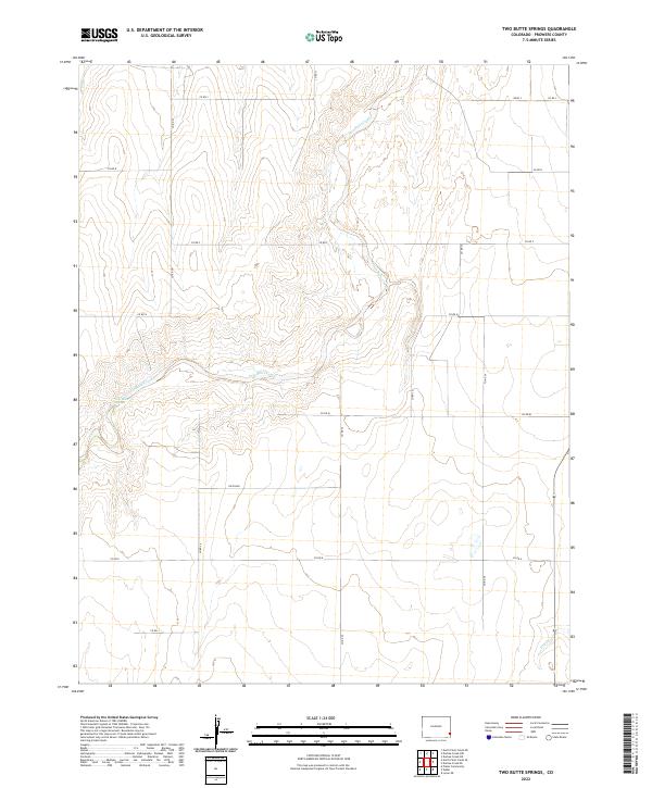 Two Butte Springs topographic map thumbnail