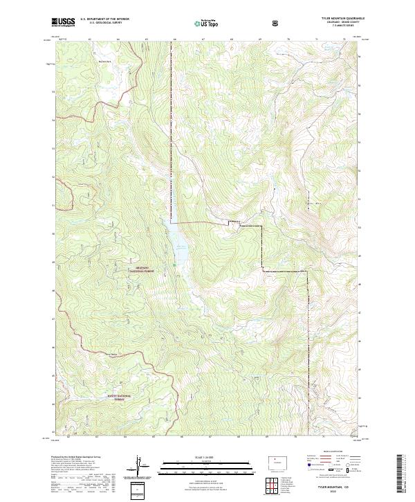 Tyler Mountain 2022 topographic map thumbnail