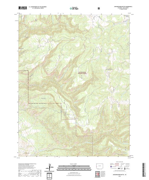 Uncompahgre Butte topographic map thumbnail
