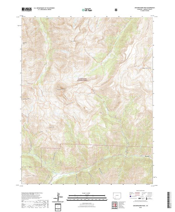 Uncompahgre Peak topographic map thumbnail