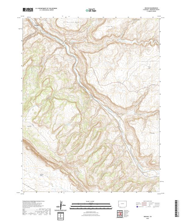 Uravan 2022 topographic map thumbnail