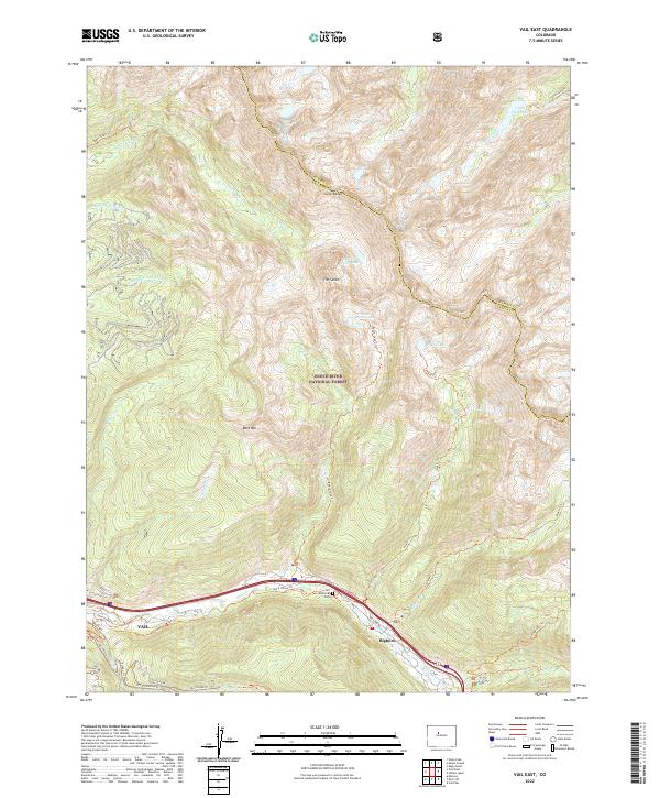 Vail East topographic map thumbnail