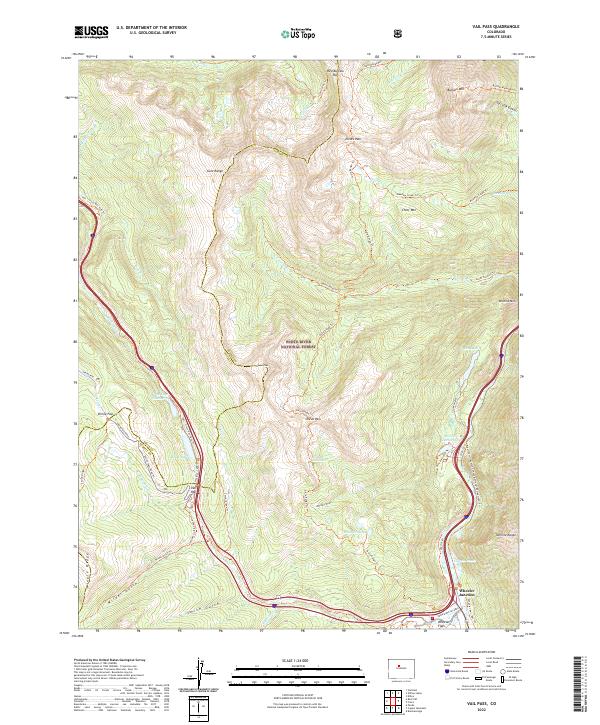 Vail Pass 2022 topographic map thumbnail