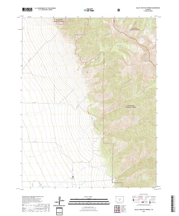 Valley View Hot Springs topographic map thumbnail