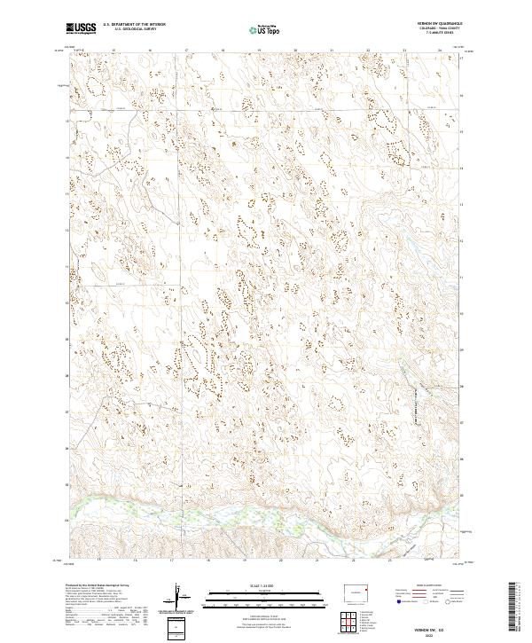 Vernon SW 2022 topographic map thumbnail