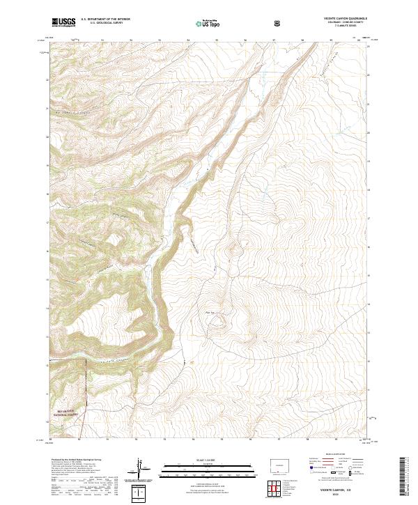 Vicente Canyon topographic map thumbnail
