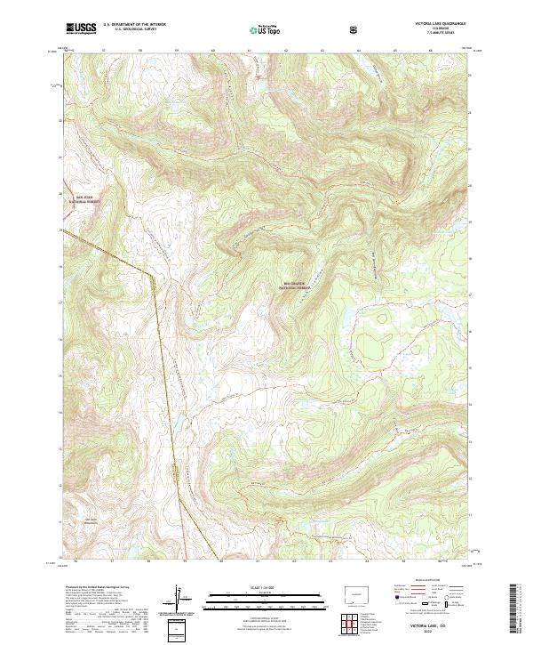 Victoria Lake topographic map thumbnail