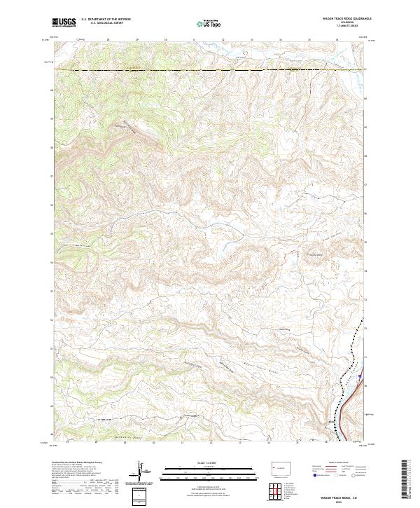Wagon Track Ridge topographic map thumbnail