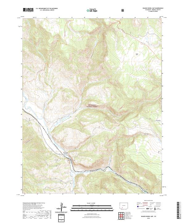 Wagon Wheel Gap 2022 topographic map thumbnail