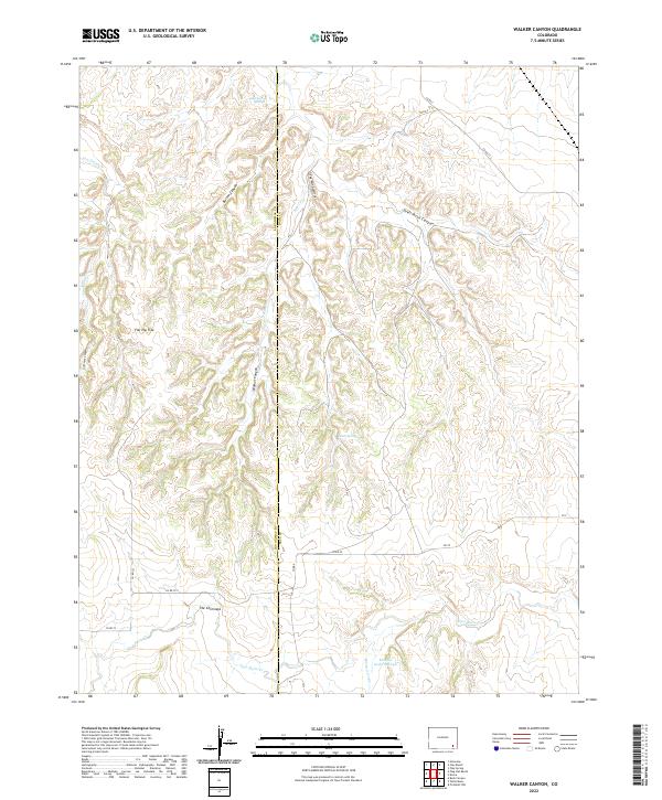 Walker Canyon 2022 topographic map thumbnail