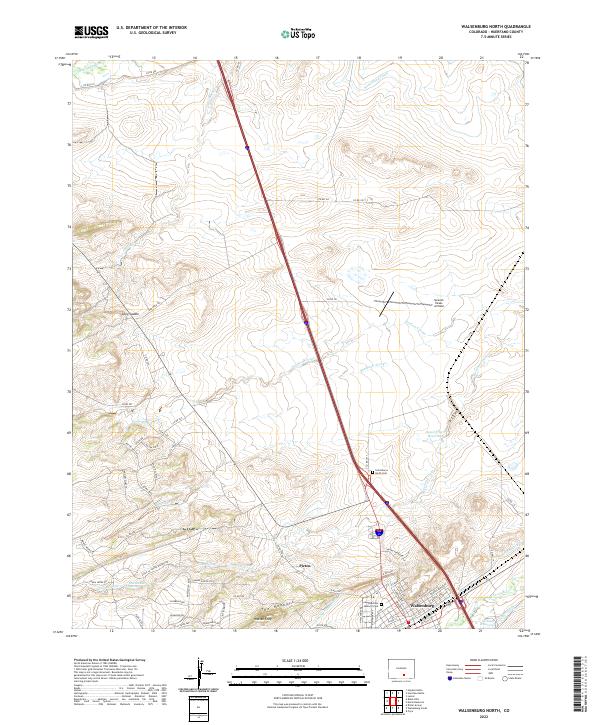 Walsenburg North topographic map thumbnail