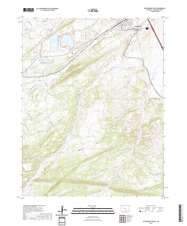 Walsenburg South topographic map thumbnail