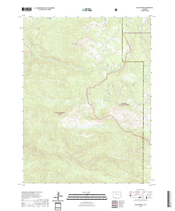 Walton Peak topographic map thumbnail