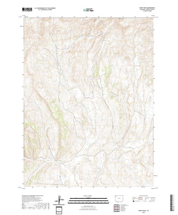Wapiti Peak topographic map thumbnail