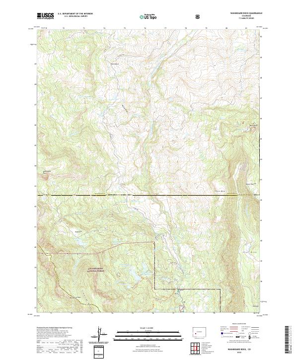 Washboard Rock 2022 topographic map thumbnail