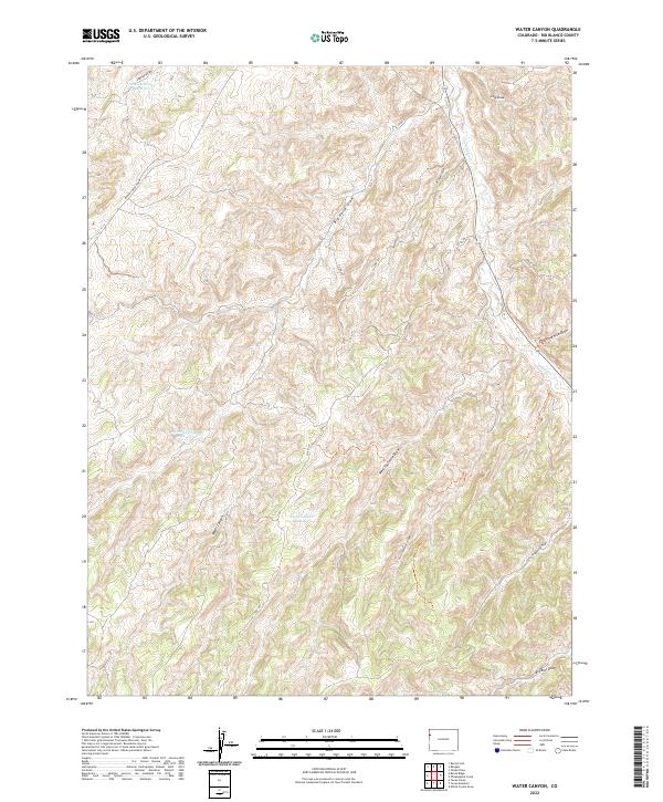 Water Canyon topographic map thumbnail