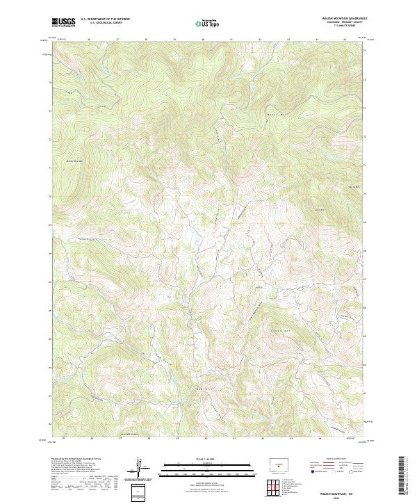 Waugh Mountain 2022 topographic map thumbnail