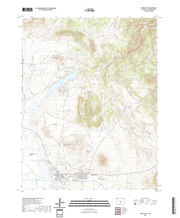 Westcliffe 2022 topographic map thumbnail