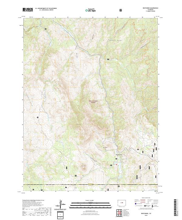 Westcreek topographic map thumbnail