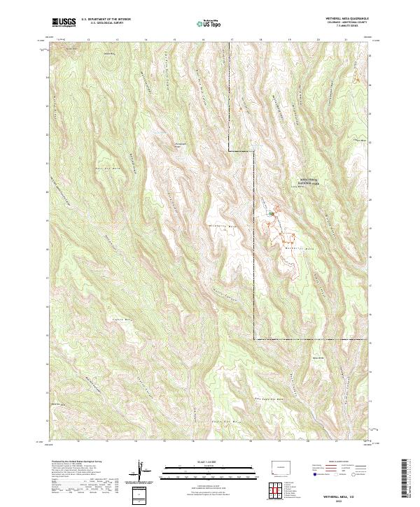 Wetherill Mesa 2022 topographic map thumbnail