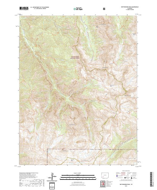 Wetterhorn Peak topographic map thumbnail
