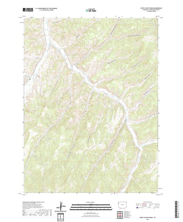 White Coyote Draw topographic map thumbnail