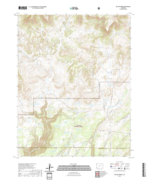 Willow Spring 2022 topographic map thumbnail