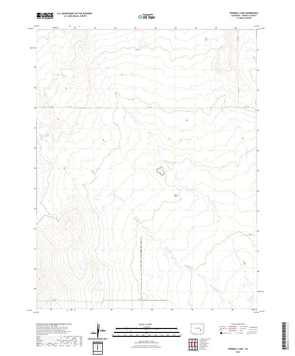 Windmill Lake 2022 topographic map thumbnail