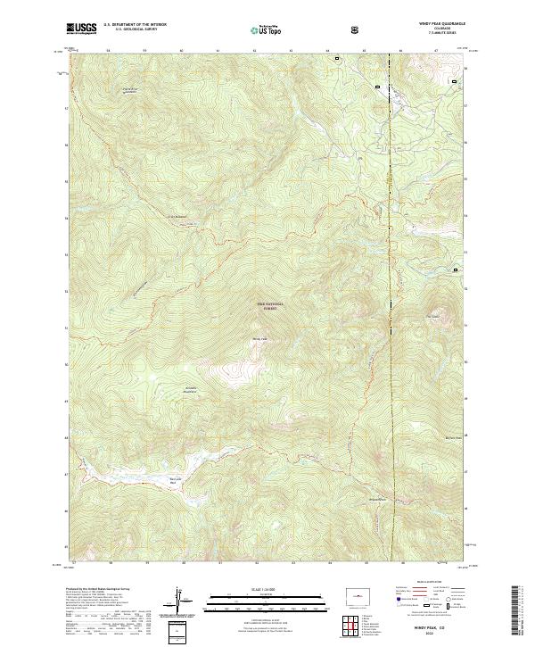 Windy Peak topographic map thumbnail