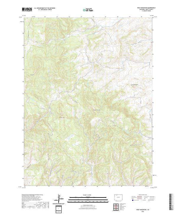 Wolf Mountain 2022 topographic map thumbnail