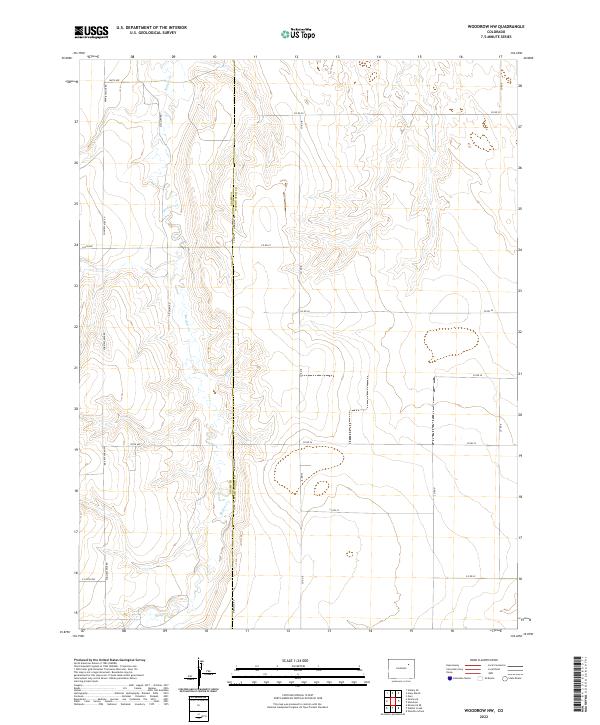 Woodrow NW topographic map thumbnail
