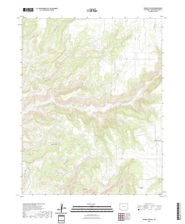 Woods Canyon topographic map thumbnail
