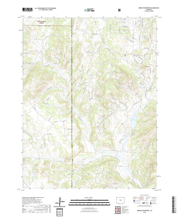 Wrights Reservoir topographic map thumbnail