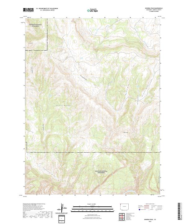 Zenobia Peak topographic map thumbnail