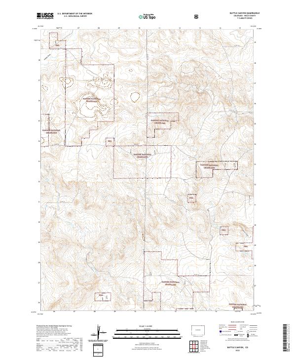 Battle Canyon topographic map thumbnail