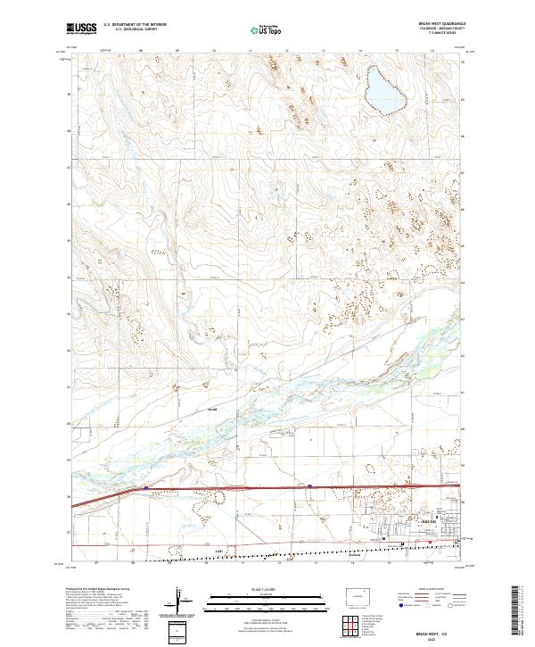 Brush West topographic map thumbnail