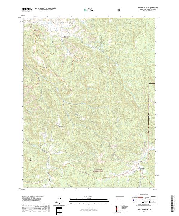 Center Mountain topographic map thumbnail