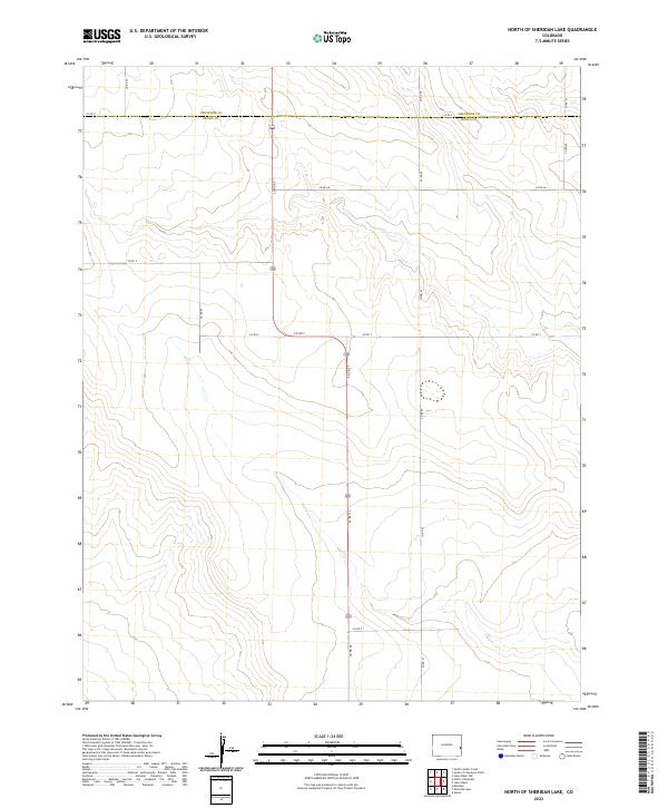 North of Sheridan Lake topographic map thumbnail