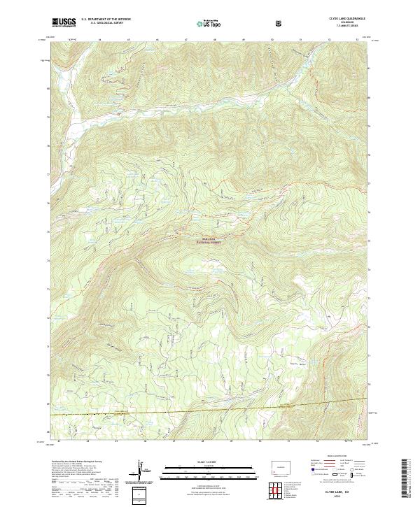 Clyde Lake topographic map thumbnail