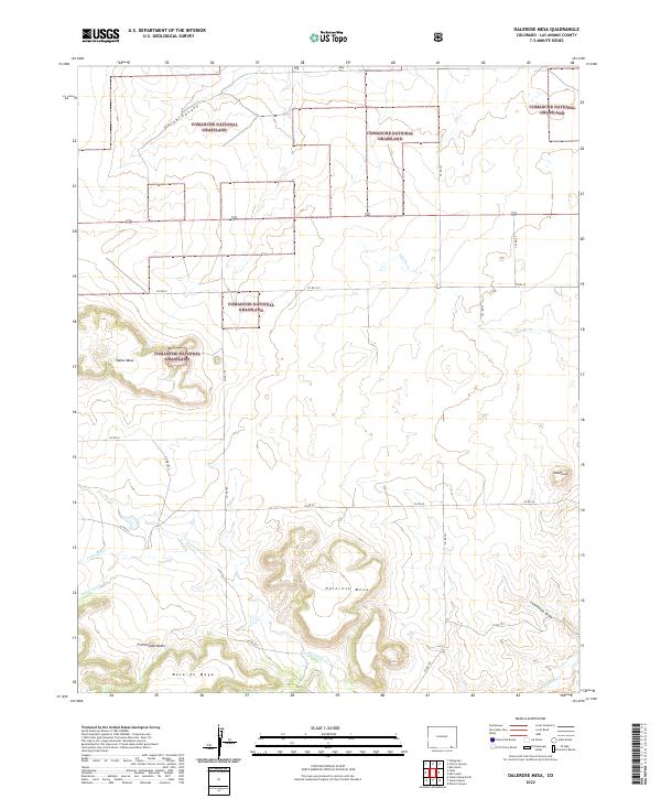 Dalerose Mesa topographic map thumbnail
