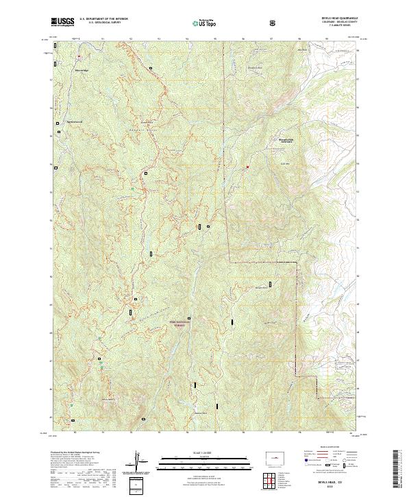 Devils Head topographic map thumbnail