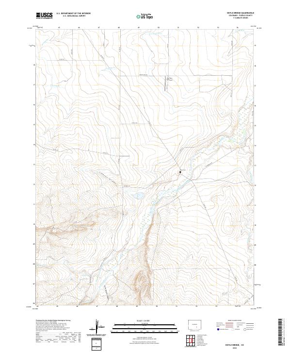 Doyle Bridge topographic map thumbnail