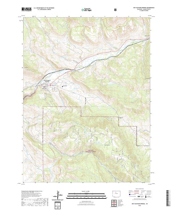 Hot Sulphur Springs topographic map thumbnail